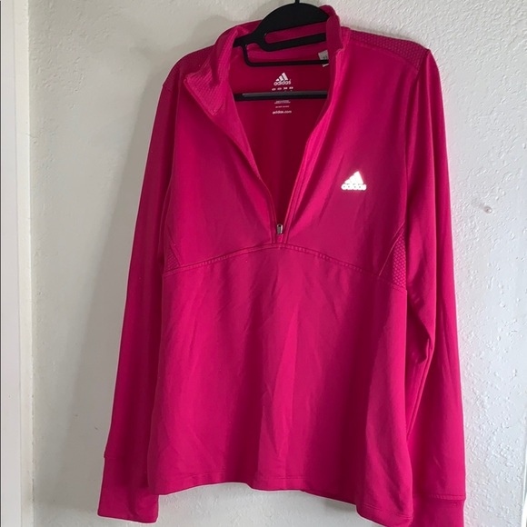 adidas Sweaters - Like new Adidas Pink Quarter-Zip Pullover